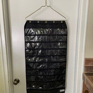 Accessor-Eaze Black Double-Sided Jewelry Organizer 80 Pockets